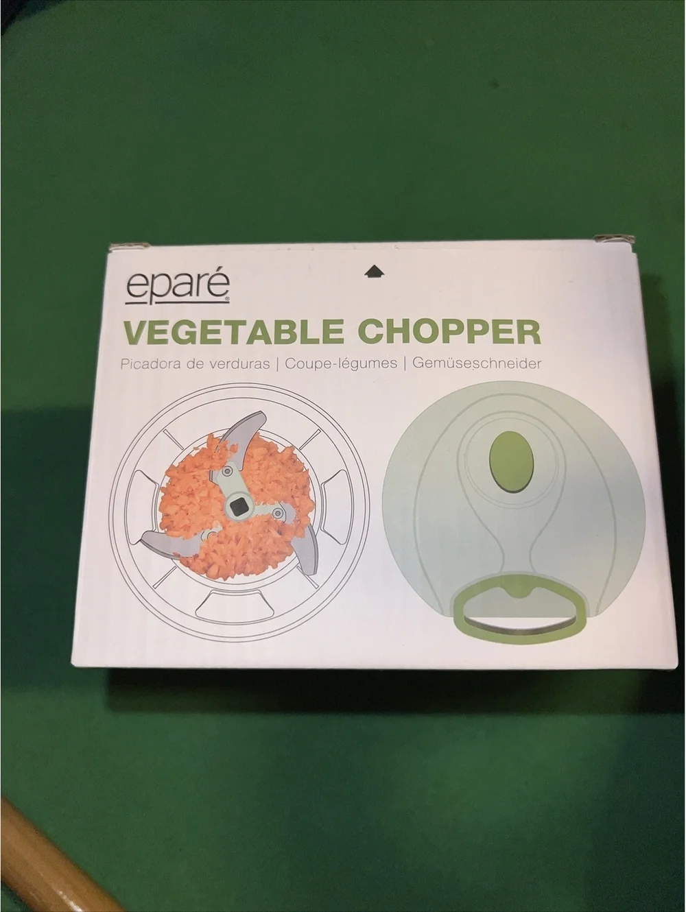 Epare Mini Vegetable Chopper - 3 Chop Size Selection - Manual New in Box